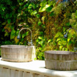 Vasque en bois naturel