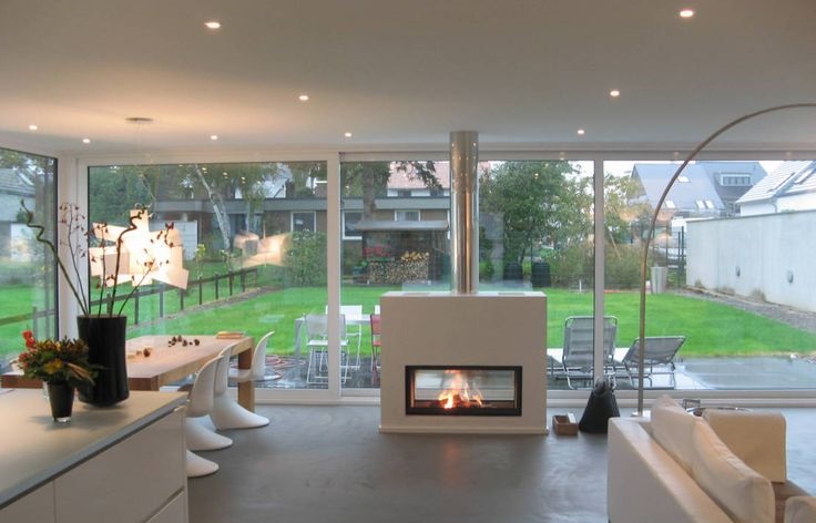 Baie vitrée en PVC et aménagement cosy