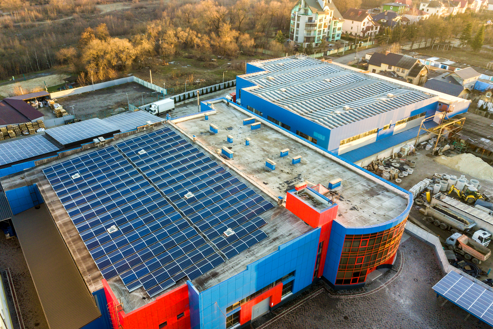 construction bâtiment industriel panneau solaire