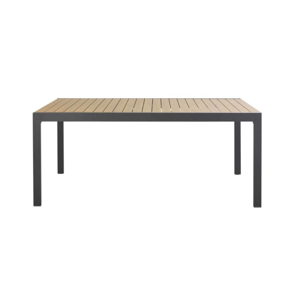 Table de jardin teck en aluminium - Maison du monde