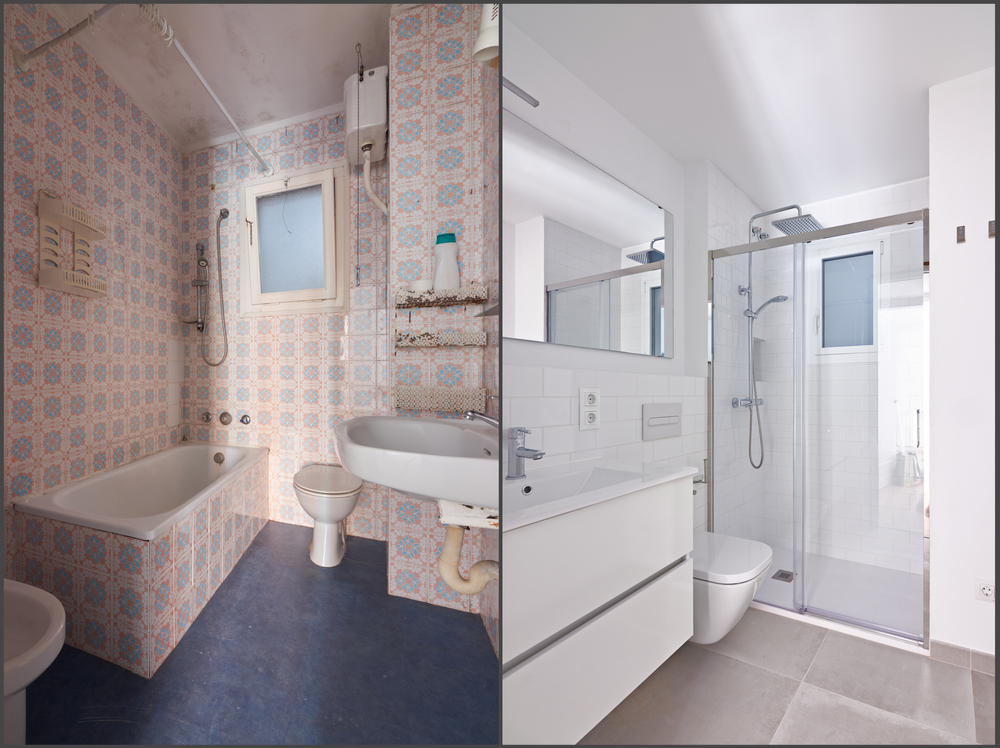 Rénovation salle de bain - avant et après